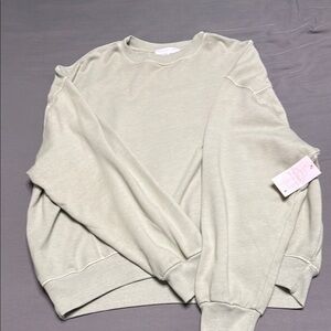 Neutral ground oversized Light Green Crewneck Sweatshirt size large